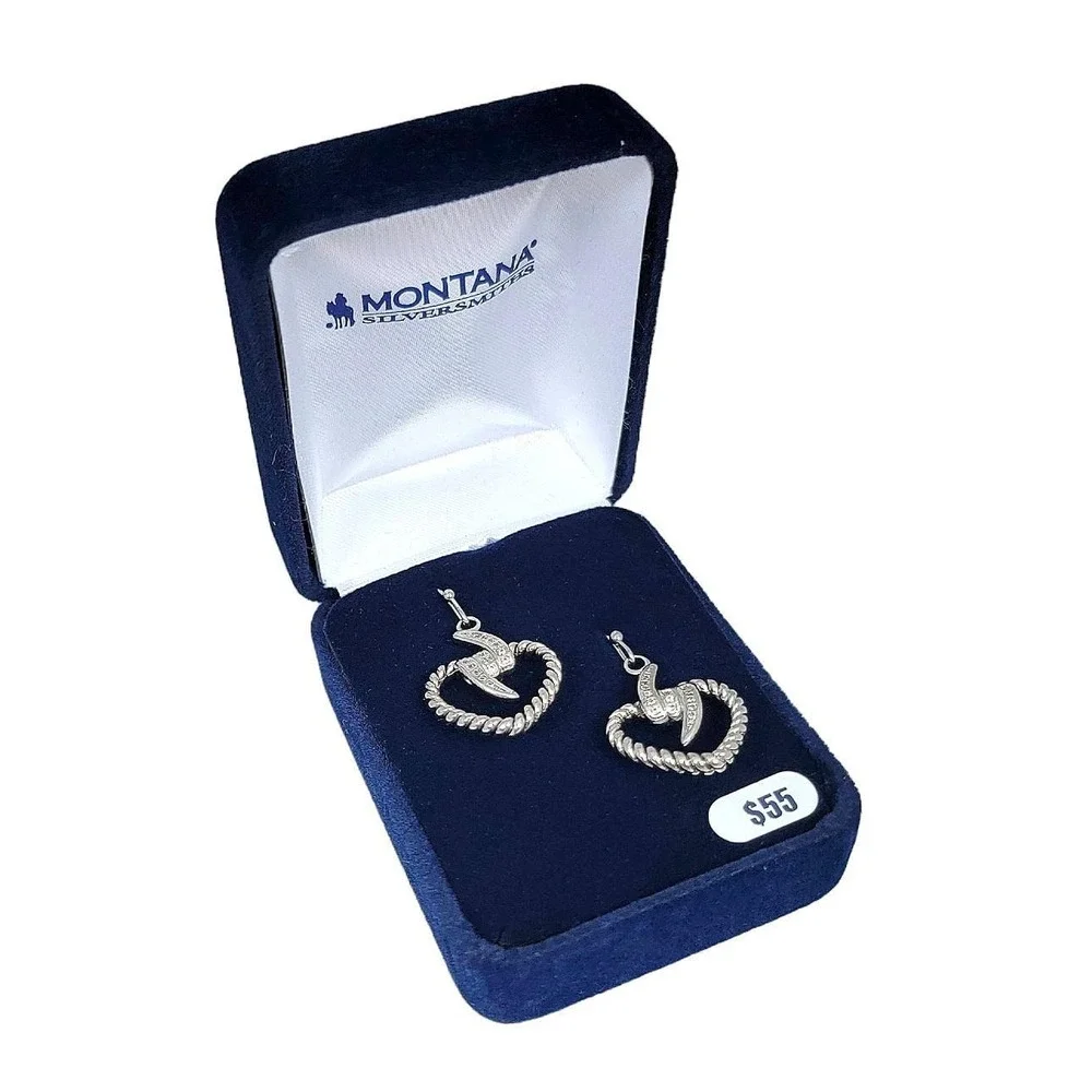 Montana Silversmiths Electric Heart Cubic Zirconia‎ Earrings Retail $55 ~ NEW